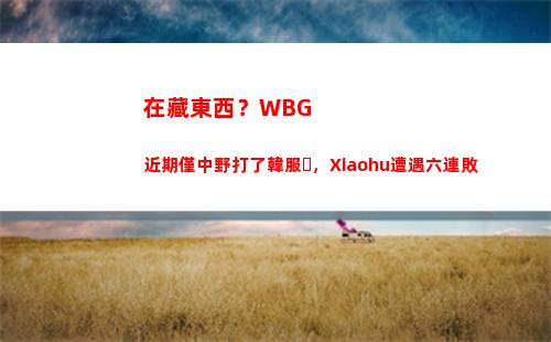 在藏東西？WBG近期僅中野打了韓服，Xiaohu遭遇六連敗